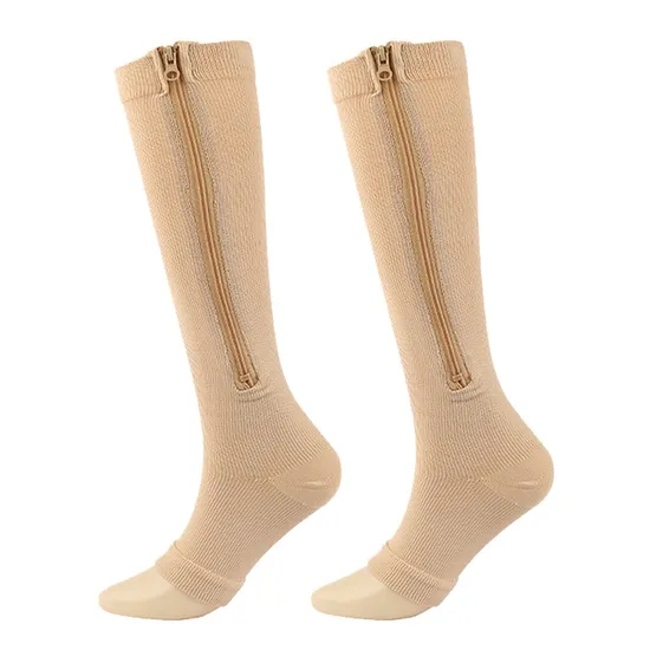 Men Women Fun Pattern Knee High Socks for Tennis Badminton Wholesale Compression Stocking with Top Quality
