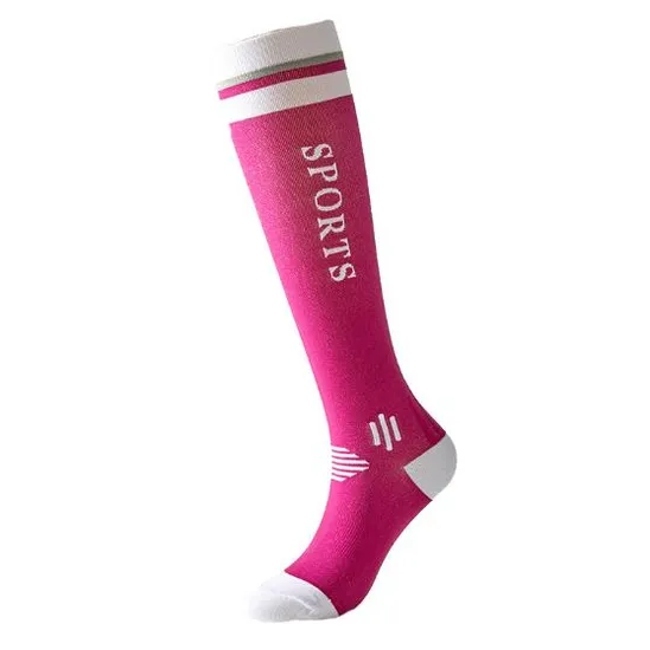 Wholesale Customized Men Women Fashion Nylon Knee High Compression Athletic Sports Socks for Outdoor