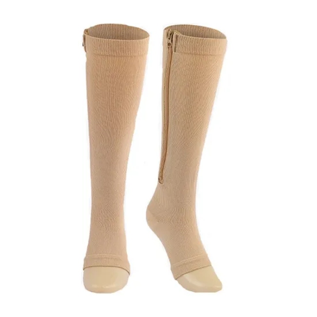 High Quality Wholesale Black Fashionable Knee High Socks with Customized