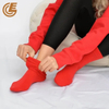 Qlm-320-5 Christmas Spandex New Year Compression Red Cotton Socks for Woman