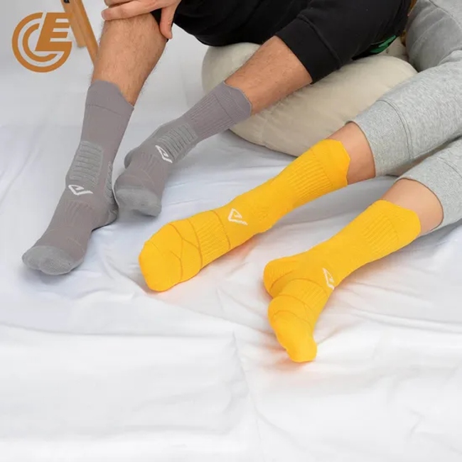 Qlm-293-10 100% Cotton Winter Warm Compression Crew Seamless Socks Stockings Hosiery