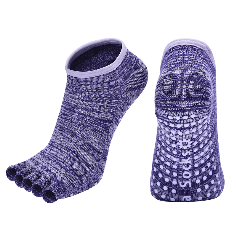 made-to-order Five Fingers Pilates Socks Men Women Cotton Breathable Gym Dance Sports Socks Professional Silicone Non-slip 