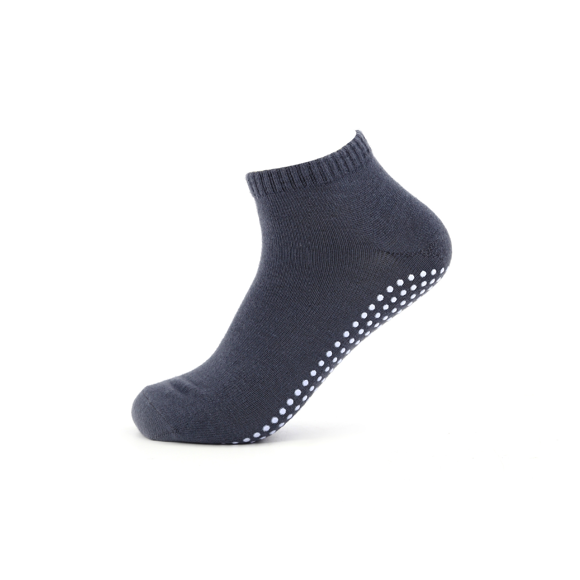 Branded Packaging Anti-slip Silicone Sole Shallow Yoga Socks for Men Solid Color Slipper Boat Socks Fitness Sports Socks for 