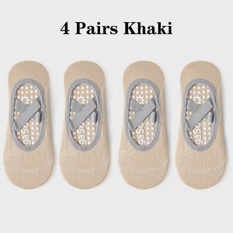 quick delivery Yoga Socks for Women Bandage Pilates Non-Slip Grip Socks Backless Breathable Fitness Sports Ballet Dance Floor 