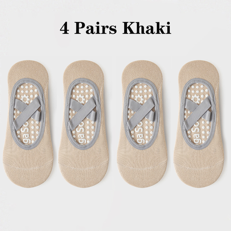 quick delivery Yoga Socks for Women Bandage Pilates Non-Slip Grip Socks Backless Breathable Fitness Sports Ballet Dance Floor 