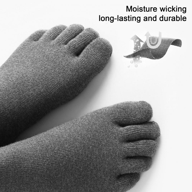 trendy item Toe Socks Fall Winter Moisture-Wicking Arch Support Non-Slip Men Women Athletic Running Cotton Five Fingers Sock 