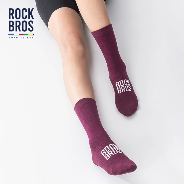 New Arrival ROCKBROS ROAD TO SKY Professional Cycling Socks Breathable High Elastic Shock Absorption Stocking Men Women Fitness 