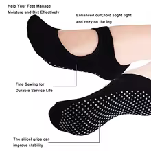 individual purchase Professional Women Yoga Socks Silicone Anti-slip Ballet Pilates Socks Women Backless Breathable Bandage 
