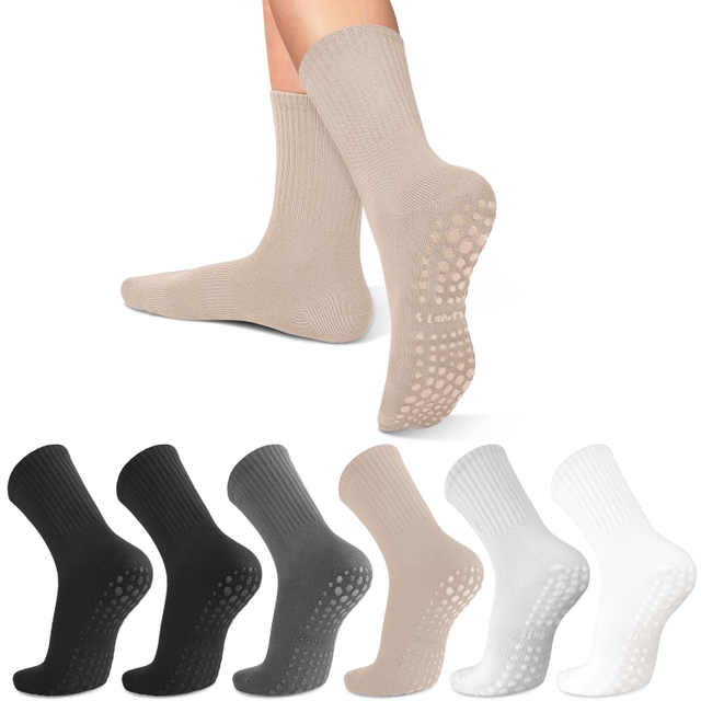professional products of women's yoga socks, solid color midsole anti slip grip yoga Pilates ballet 