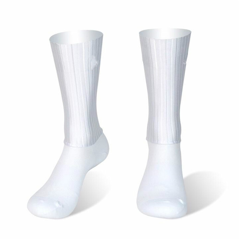 durable Socks Aero Anti Slip Silicone Summer Whiteline Cycling Socks Men Bicycle Sport Running Bike Socks Calcetines 