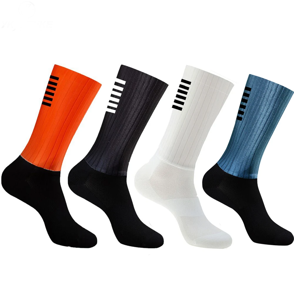 online selling Socks Cycling Anti Silicone Slip Aero Men Bicycle Sport Running Bike 
