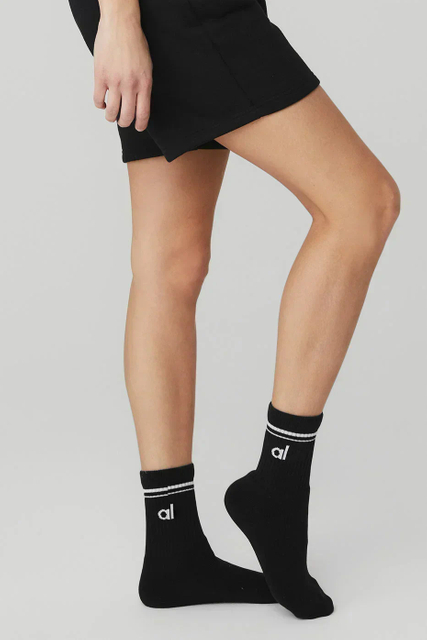 value for money AL Retro Cotton Yoga Sports Sock Medium Long Socks Pilates Fitness Sports Four Seasons Socks Women's Yoga 