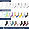Free Design Sokken Calcetines Sock-Stocking White Running Custom Logo Grip Cycling Yoga Pilates Sock Sport Women Men Socks Crew Cotton Custom Socks
