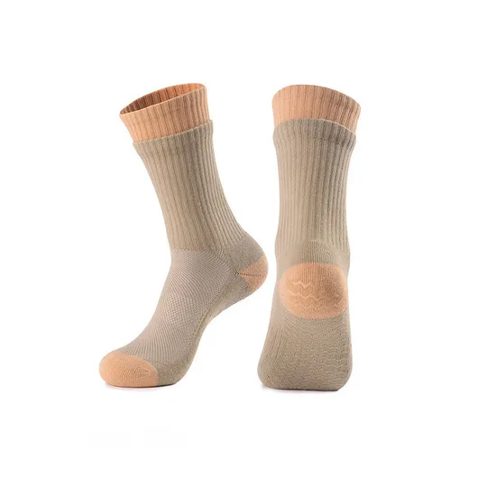 Custom Colorblocked Double Layer Non-Slip Dotted Yoga Socks