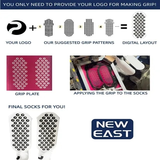 Anti Slip Compression Custom Mesh Unisex Football Men Design Grip Crew Soccer Sports Socks