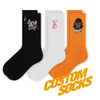 High Quality Fashion Unisex Letter Casual Sock Custom Embroidery Cartoon Sock Cotton Men Sports Pilates Crew Socks