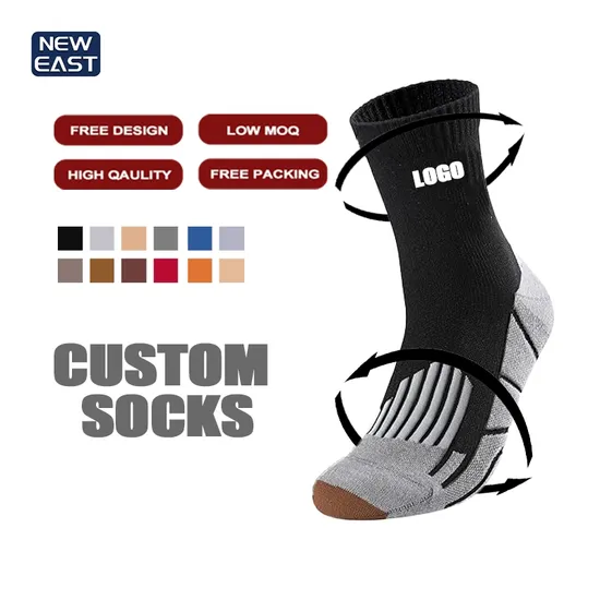 Wholesale Logo Brand Cushion Design Cotton Comfortable Men Women Unsiex Cycling Basketball Athletic Sports Custom Socks