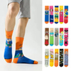in-Stock and Custom Unisex Colored Cotton Socks Trendy Jacquard Cartoon Socks