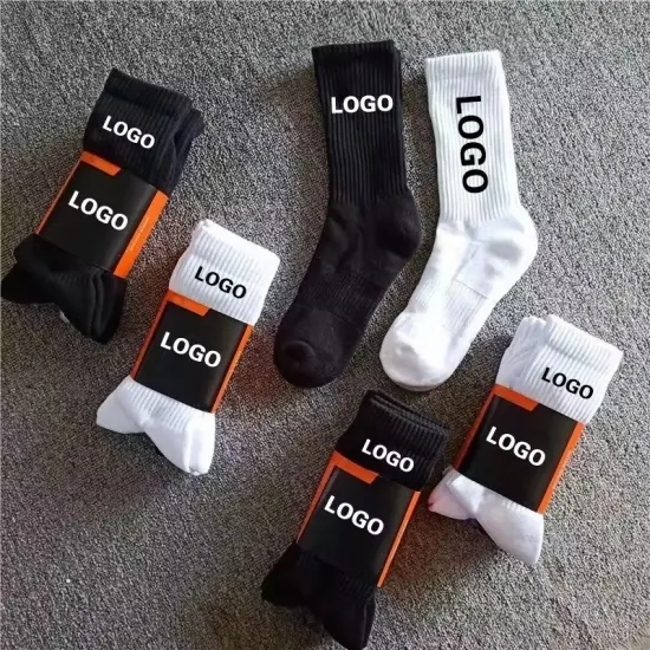 High Quality Sokken Calcetines Sock-Stocking Happy Funny Socks Custom Design White Sports Yoga Pilates Socks Anti Slip Grip Crew Cotton Men Custom Socks