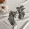 Cozy Custom Logo Big Bow Wool Baby Socks for Fall