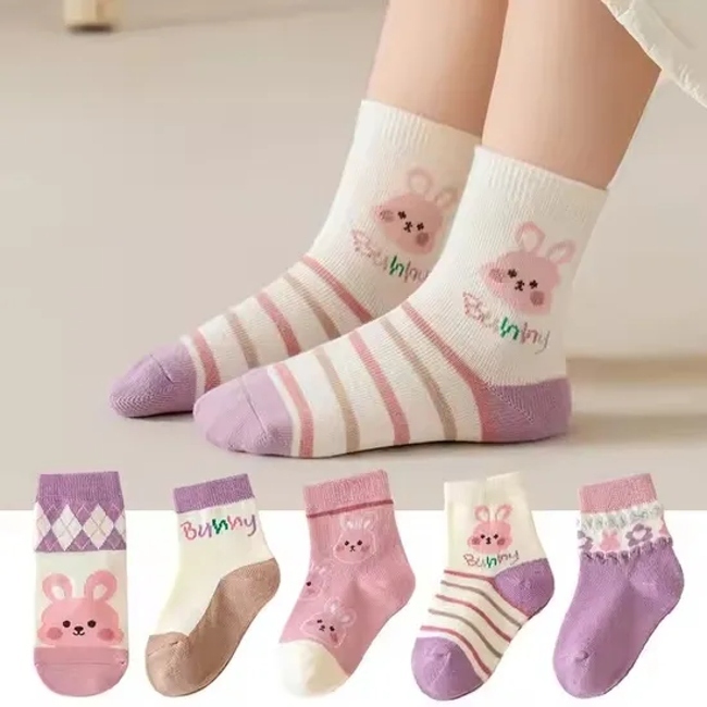 Winter Children′s Socks MID Tube Kids Socks Terry Girls Boys Baby Socks