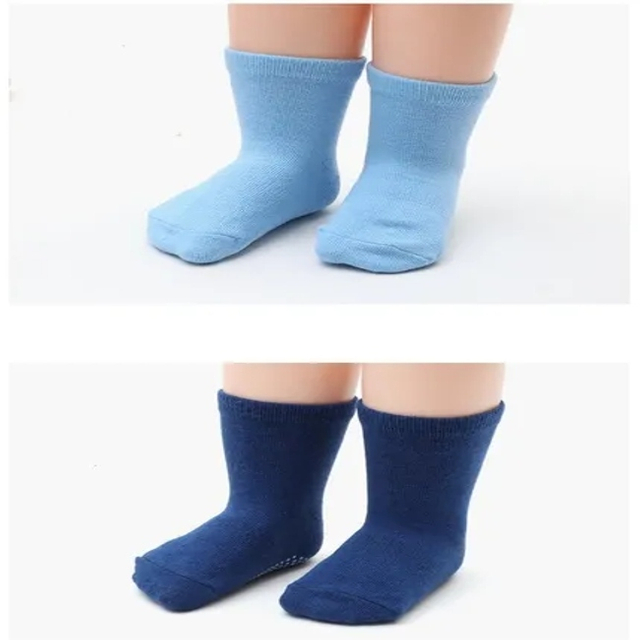 Wholesale Custom Infant Kids Baby Newborn Cotton Anti Slip Soft Basic Slipper Socks