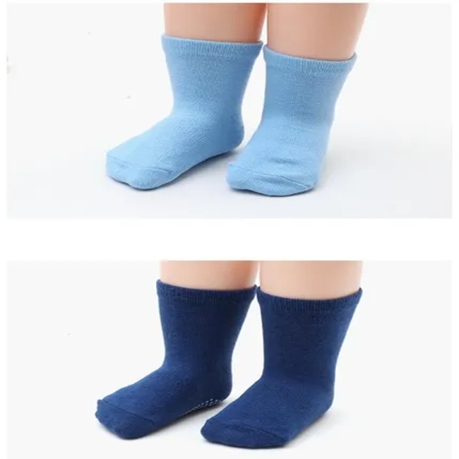 Wholesale Custom Infant Kids Baby Newborn Cotton Anti Slip Soft Basic Slipper Socks
