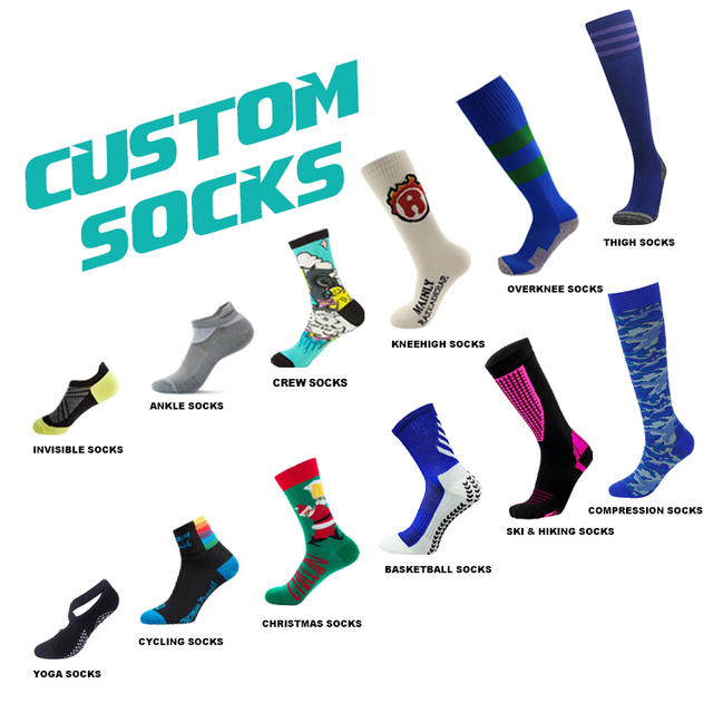 Custom Design Cotton Grip Socks Logo High Quality Custom Made Women Men Customised Socks Print Sports Embroidered Custom Socks