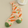unique items women Soft Breathable Cotton Crew Socks Sushi Carrot Watermelon Avocado Egg Hamburger Pattern Street Novelty Funny 