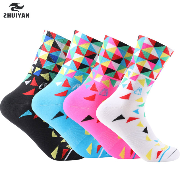  colors New Cycling Socks Male Female Professional Outdoor Sports Basketball Socks Mountain Bike Race Socks 