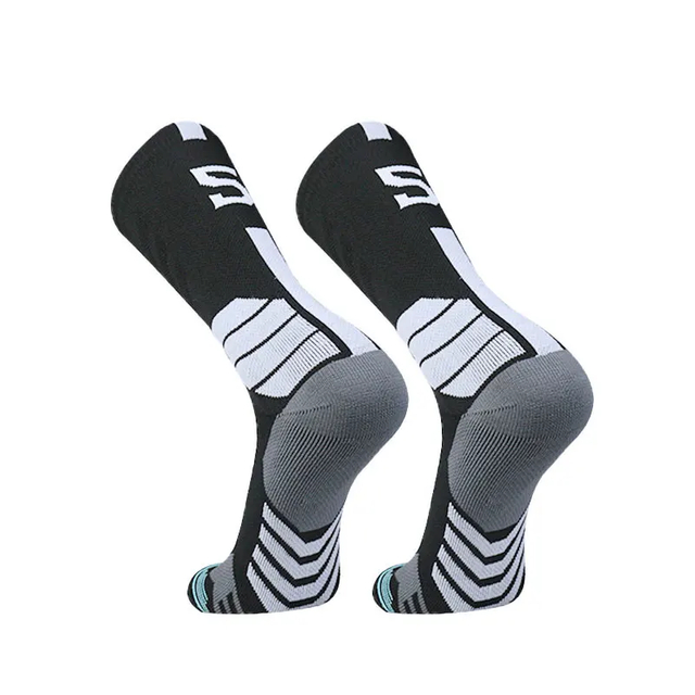  Veidoorn Sports Cycling Socks Non Slip Thick Breathable Compression Socks Running Camping Football Basketball Socks 