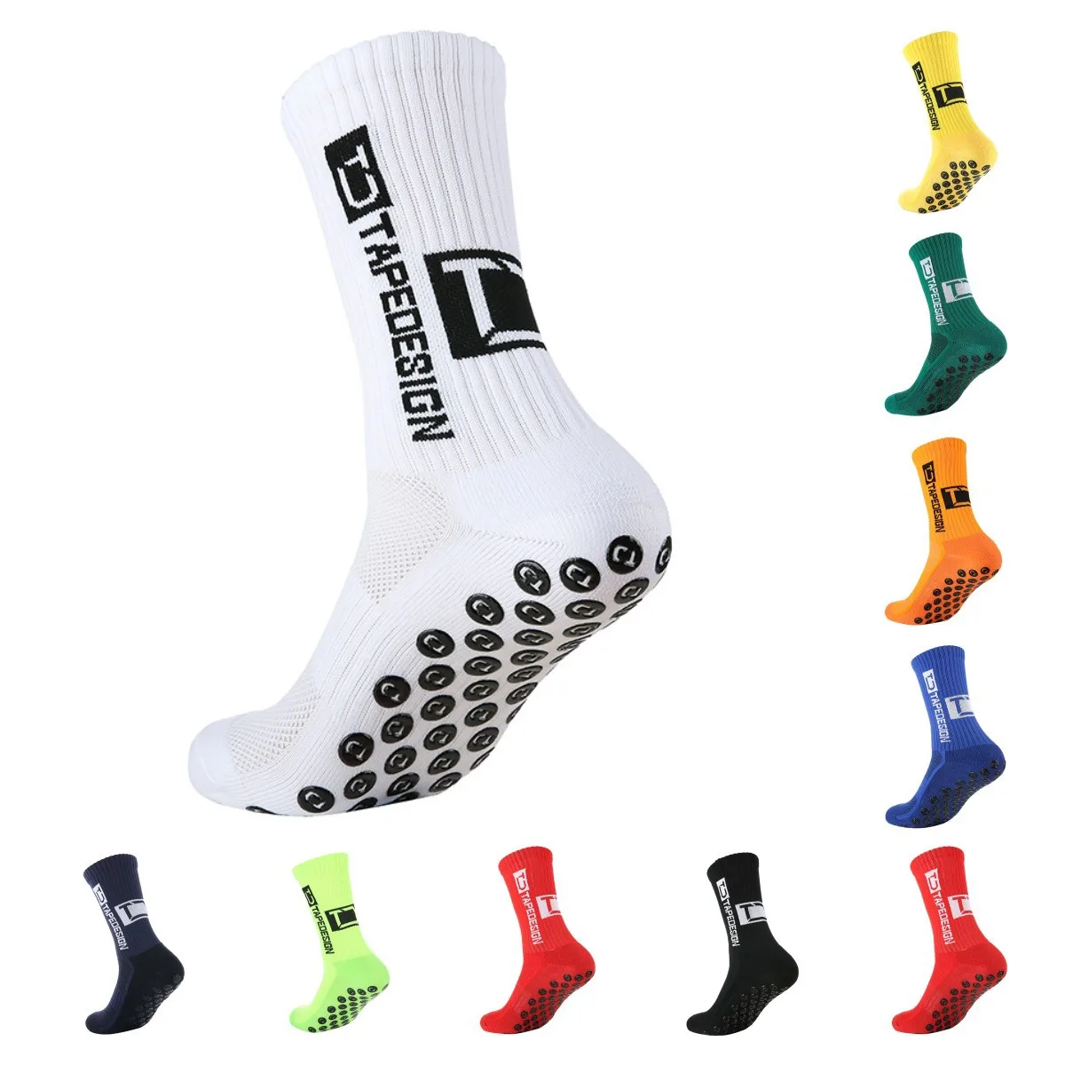 minimum order quantity New Style Football Socks Round Silicone Suction Cup Grip Anti Slip Soccer Socks Sports women Baseball 