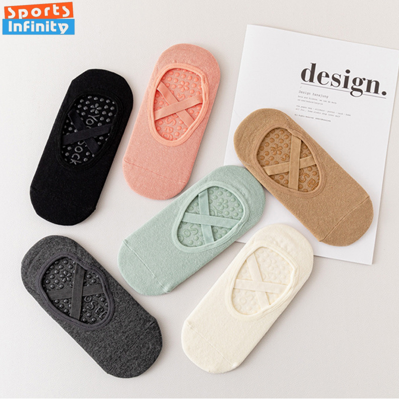 small batch orders Harajuku Yoga Socks women Professional Fitness Sports Cross Belt Pilates Socks Anti Slip Trampoline Floor