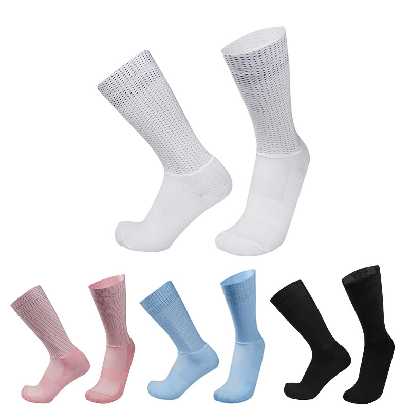 affordable price Summer Pro Bike Cycling Socks women Seamless Silica Gel Non slip Sports Socks Breathable Mesh Racing Car 
