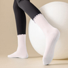 budget-friendly women s yoga fitness sports non slip boneless mid calf socks thin Pilates combed cotton women s 