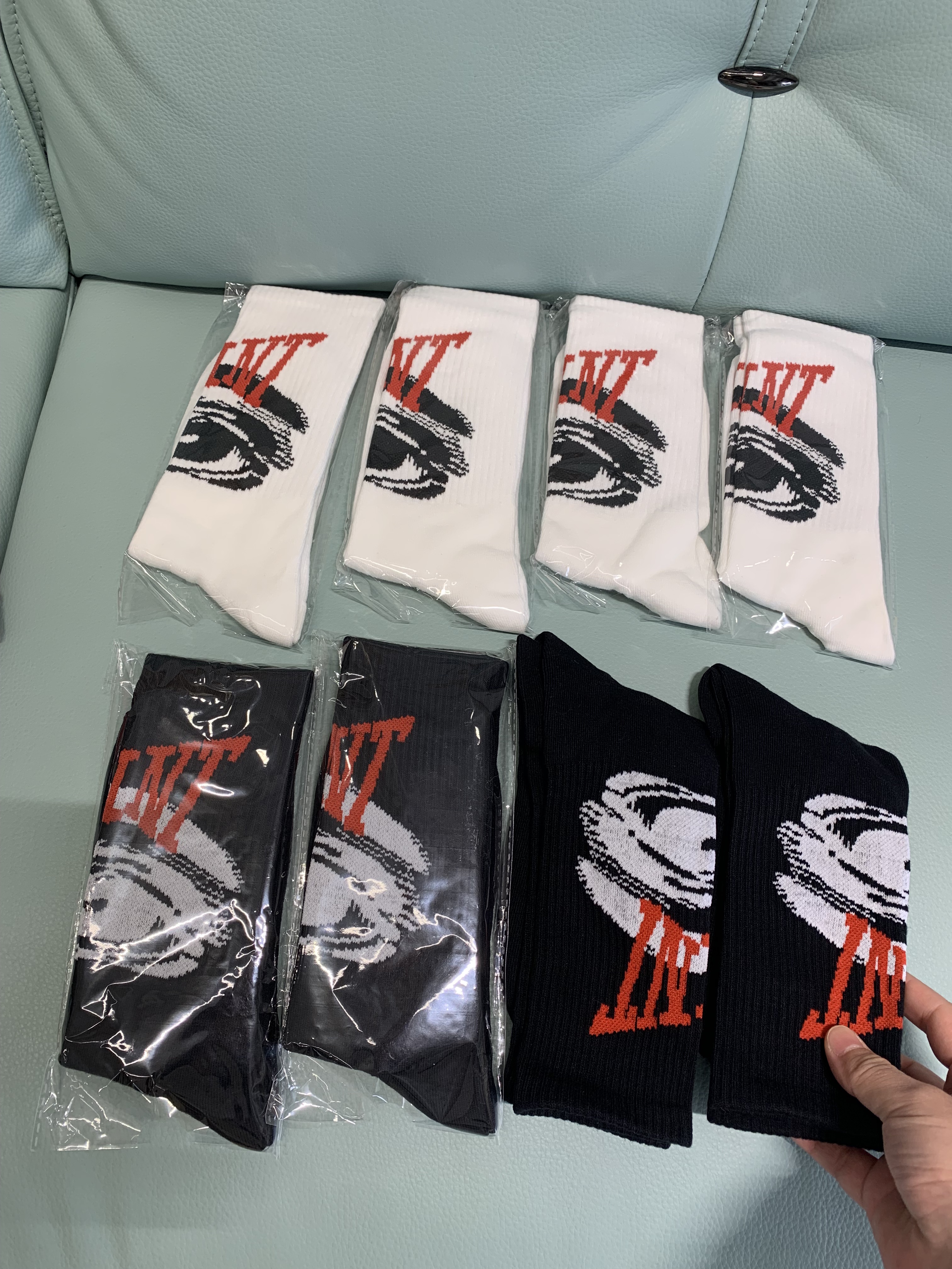 Size Customization Real Pics One Black White Socks Men Women Basketball Socks 