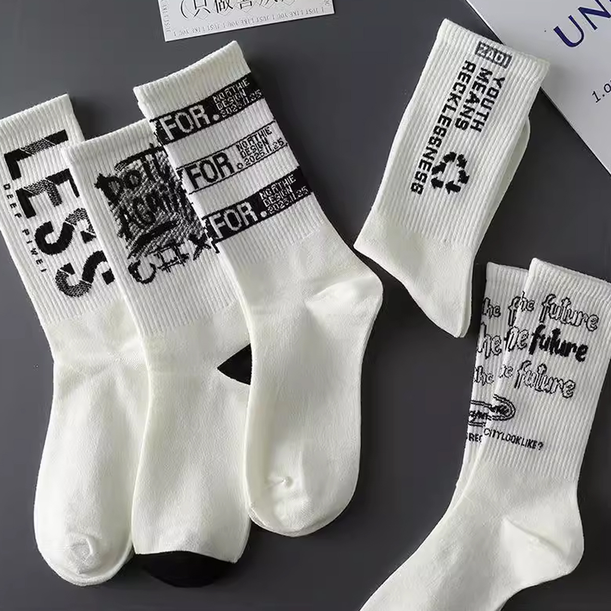 Label Design Socks Men's Short Socks Sweat Absorbent and Odorous Basketball Socks Running Sports Socks Breathable Mesh Men's 