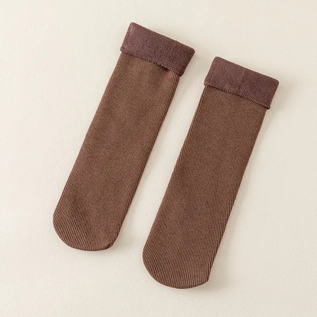 Warm Faux Cashmere Padded Thickened Snow Women Men Socks
