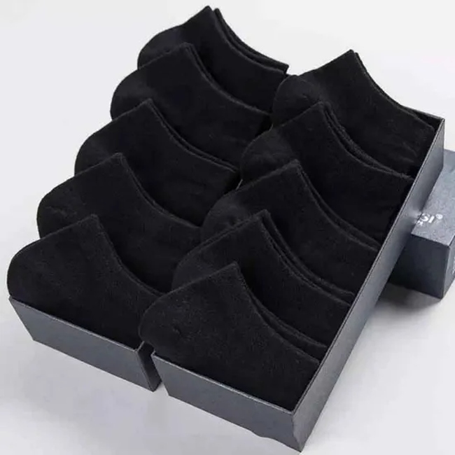 Black White and Grey Socks Men′s Short Socks for Summer Autumn and Winter Solid Color Men′s Short Boat Socks Invisible Socks Disposable Socks