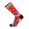Low Price Crew Cotton Men Women Customized Red Printed Socks