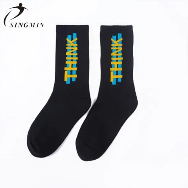 High Quality Custom Design Your Own Men Crew Sport Basketball Socks Athletic Logo Socks Customize