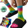 Customize and Wholesale Tie-Dyed Color Crew Fashion Stripe Sock in Many Colors at Low Prices