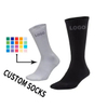 Custom Logo White Black Fashion Designer Casual Cotton Dress Sports Business Crew Men Socks