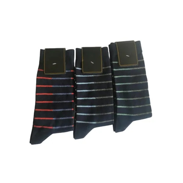 Antibacterial Soft Breathable High Elastic Cotton Colorful Stripe Men Ankle Crew Socks