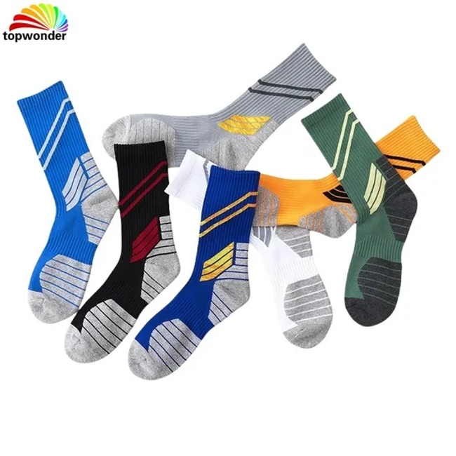Customize and Wholesale Crew Cushion Bottom Fitness Athletic Basketball Running Cycling Sports Sock in Many Colors at Low Prices