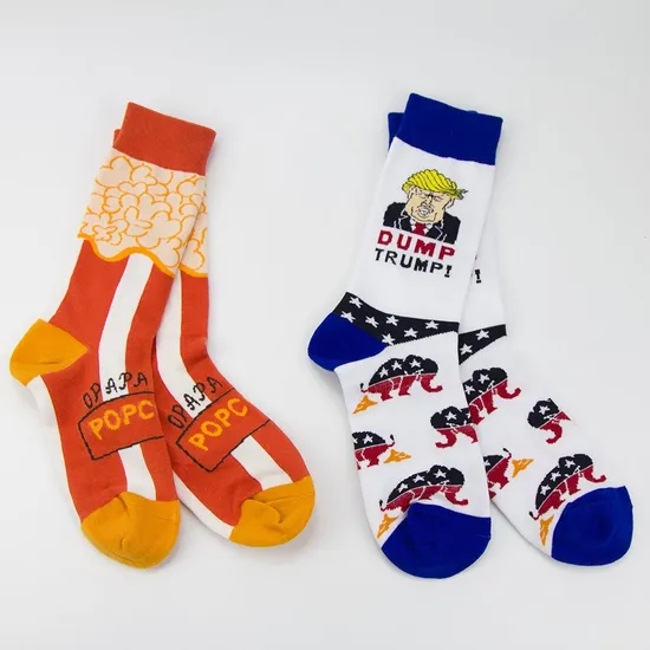 Unisex Man Women Custom Wholesale Jacquard Cotton Men Crew Socks