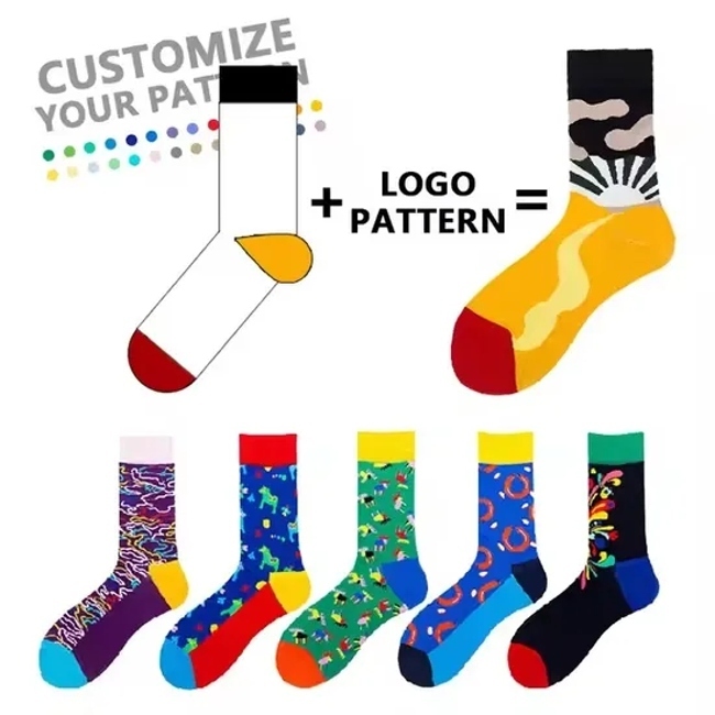 Custom Design High Quality Unisex Cotton Casual Sock Custom Sports Men Socks Crew Men Socks with Your Logo