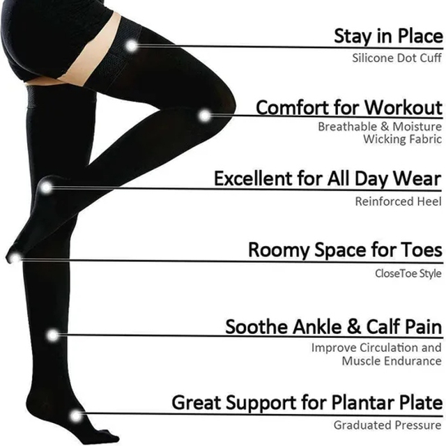 Custom Logo Post Surgery Men Women Calf Hosiery Stockings Nursing Sports Knee High Medical Grade Compression Socks