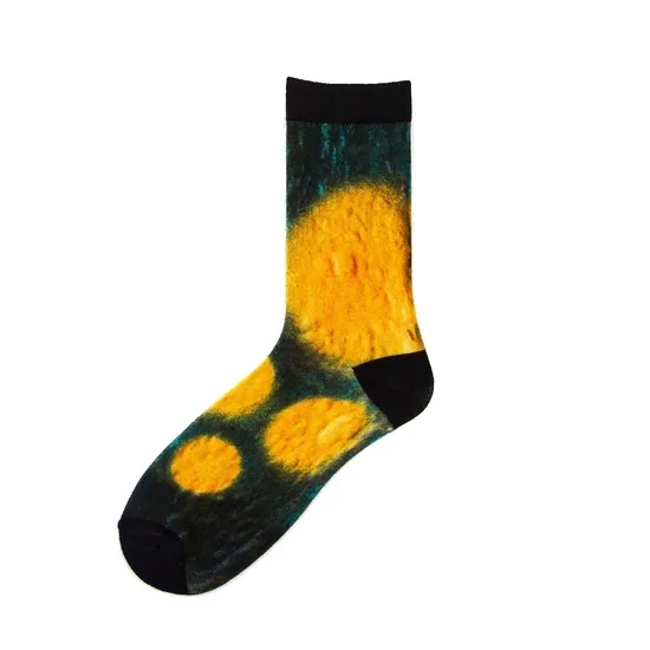 Wholesale Crew Cotton Men Women Customized Light Printed Socks