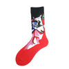 Customized Fashion Men′s Good Quality Cotton Painting Jacuqrad Formal Crew Socks